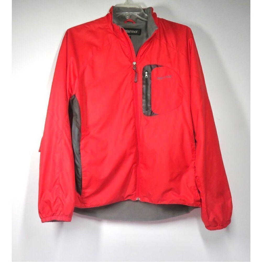 Marmot Red Windbreaker Jacket Mens Size M